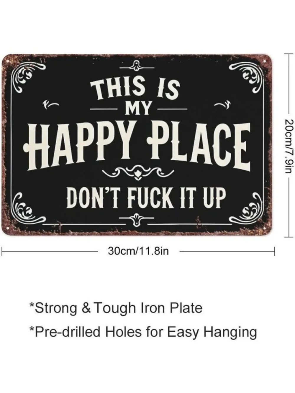 Vintage Aluminum Tin Sign - 
